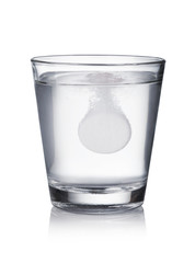 Tablet dropped into the water