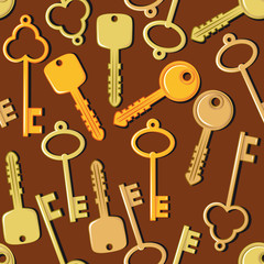 Seamless pattern with keys