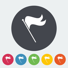 Flag single icon.