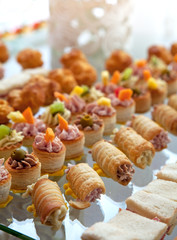 Food for cocktail on wedding party