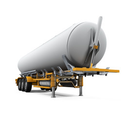 Oil Tank Truck Isolated