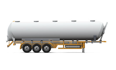 Oil Tank Truck Isolated