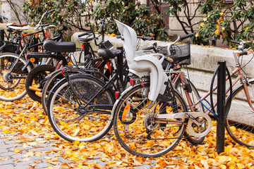 Fototapeta premium bikes parked in Stockholm