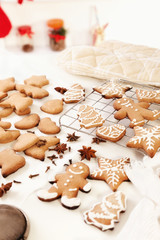 Obraz na płótnie Canvas Baked Christmas cookies