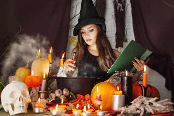 witch with a book
