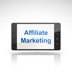 affiliate marketing words on mobile phone