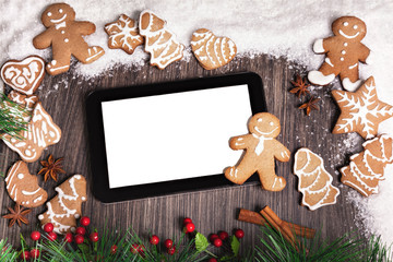 Christmas decoration with copy space