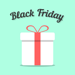 black friday and white gift box