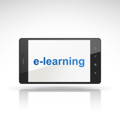 e-learning word on mobile phone
