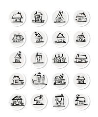 Set of  houses, sketch for your design