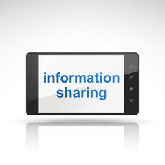 information sharing words on mobile phone
