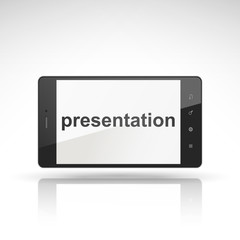 presentation word on mobile phone