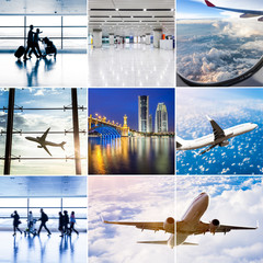 airplane theme collage