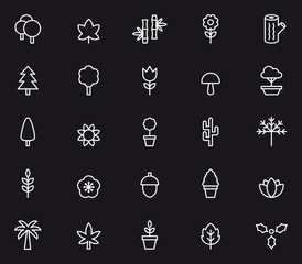Flowers, Plants and Trees icon set
