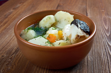 stew catfish with potato