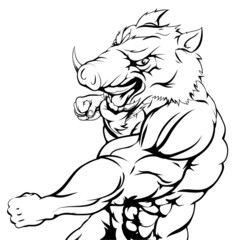Tough boar character punch