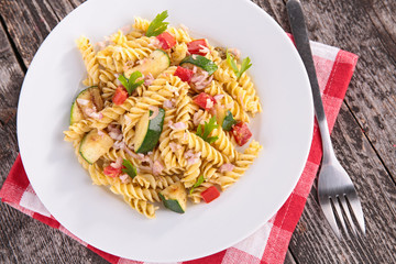 pasta and vegetables
