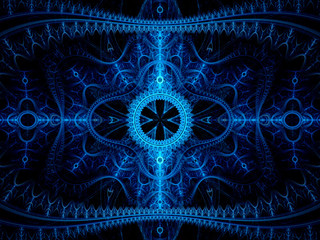 Blue winter fractal