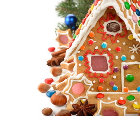 Obraz na płótnie Canvas Christmas gingerbread house