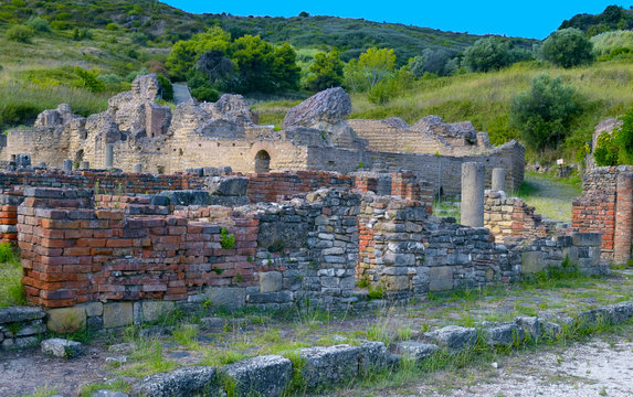 ruin ancient city Velia.  Ascea - Italy