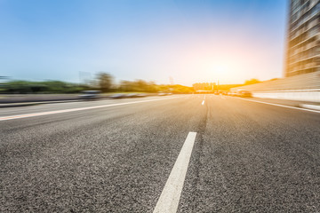 Naklejka premium motion blur of the road