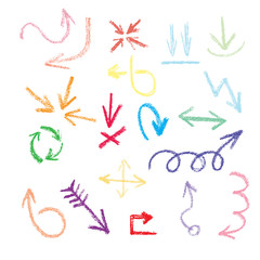 arrows, pointers - in style doodle