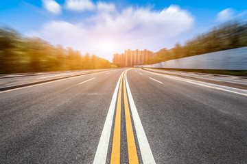 motion blur of the road