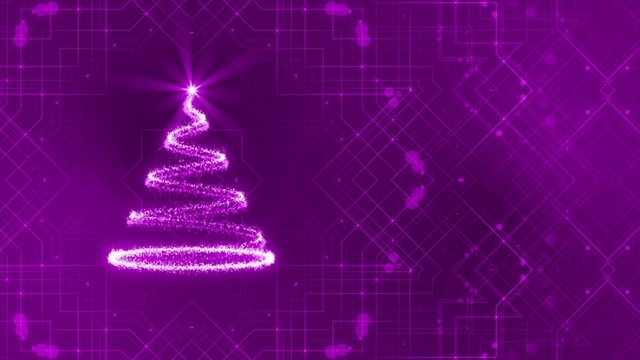christmas tree, abstract loop motion background