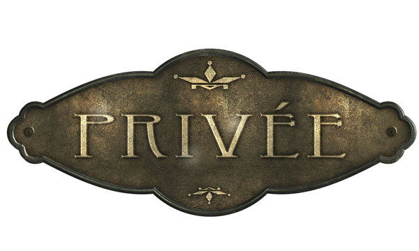 Priv&eacute;e - Ornament Plakette Metallplatte G