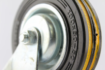 Insdustrial wheel isolated on white background.