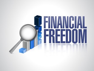 financial freedom business graph illustration