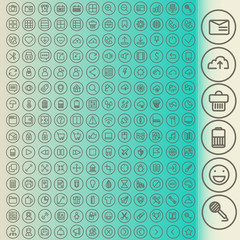 vector set of icons for web and user interface design
