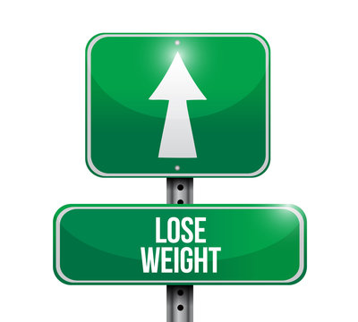 lose weight street sign illustration design