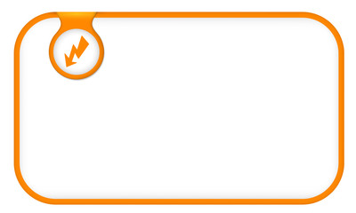 orange text frame for any text with flash