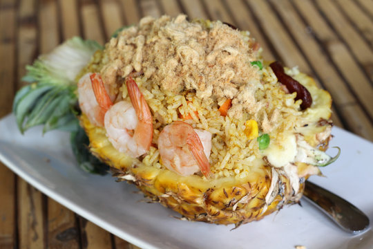 Pineapple fried rice , tropical asian style food.