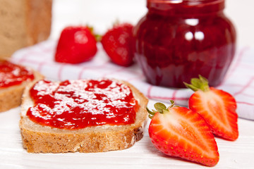 Delicious strawberry jam