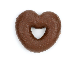 hocolate cookies isolated on white.