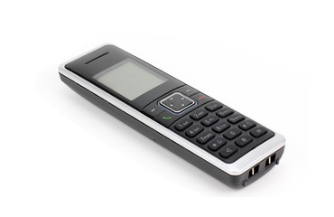 wireless phone, close-up. On a white background..