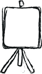 doodle easel with empty canvas
