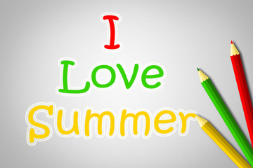 I Love Summer Concept