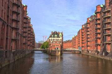 speicherstadt the old town of Hamburg, Germany