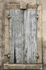 Old cracked wooden window