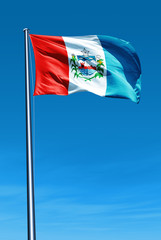 Alagoas (Brazil) flag waving on the wind