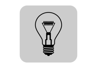 Light bulb icon on white background