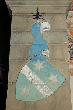 Ritterwappen in der Kirche Kappel am Albis, Schweiz