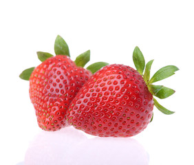 Strawberries berry isolated on white background