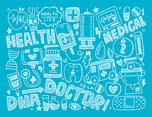 doodle medical background