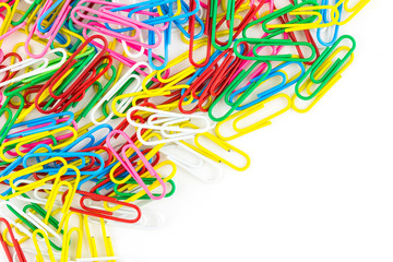 paperclips isolated on white background