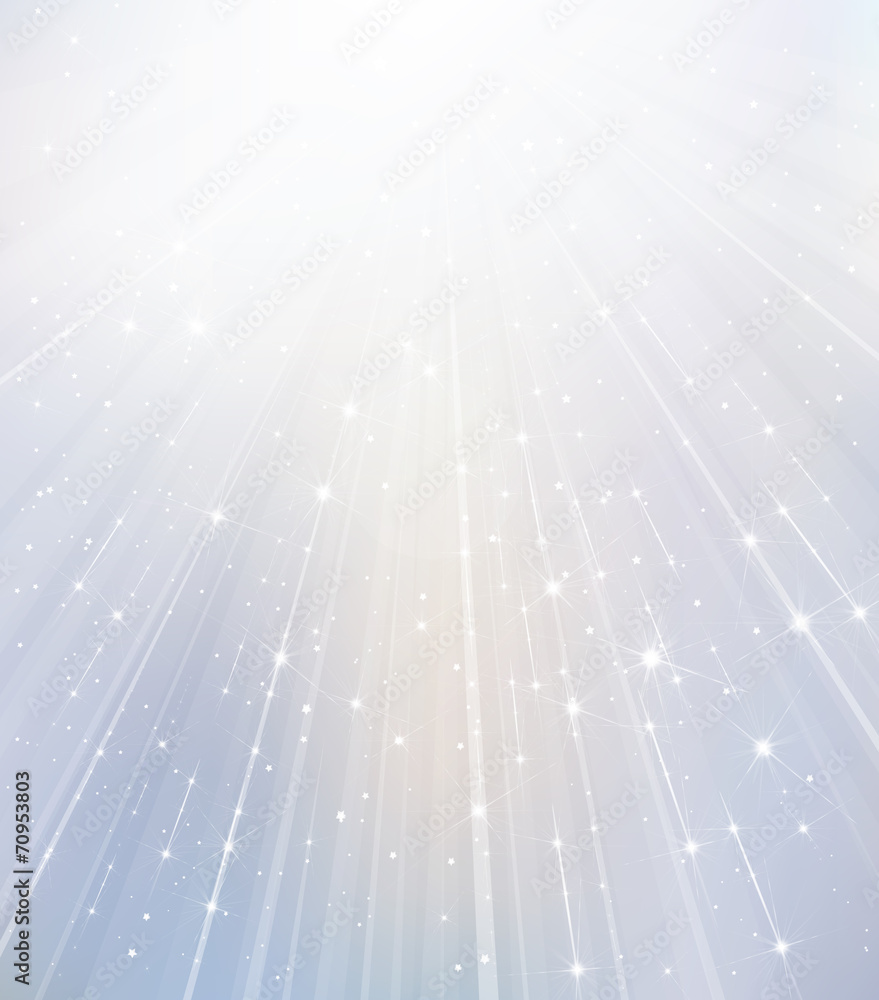 Wall mural vector white background with rays and stars.
