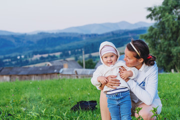 Fototapeta premium Mother with baby